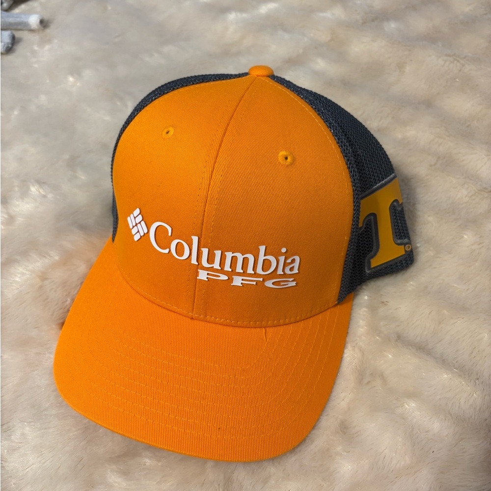Columbia PFG Bright Orange and Dark Gray Hat